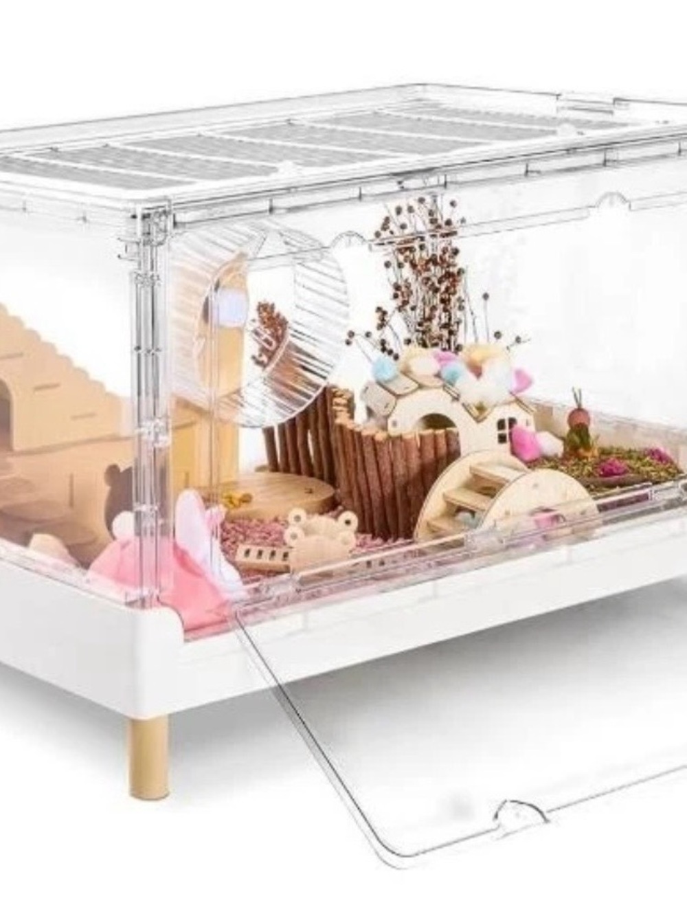 Small Pets Clear & White Modular Habitat Cage